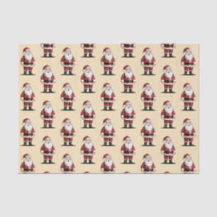 Retro Santa Christmas Seidenpapier