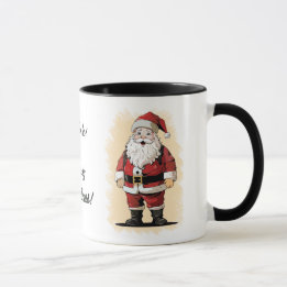 Retro Santa Christmas Tasse
