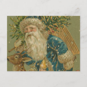 Retro Santa Claus aus aus den 1900ern Feiertagspostkarte
