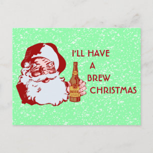 Retro Santa Claus Beer Brew Weihnachten