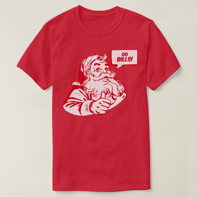 Retro Santa Claus Go Bills T-Shirt (Design vorne)