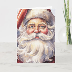 Retro Santa Claus in einem Red Hat Weihnachten