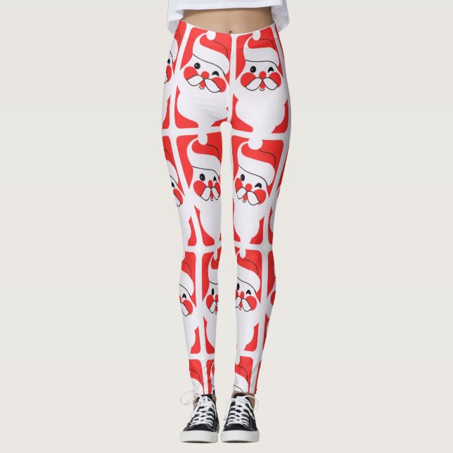 Retro Santa Claus Leggings (Vorderseite)