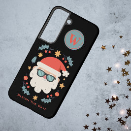 Retro Santa Claus Monogram Initial Samsung Galaxy Hülle