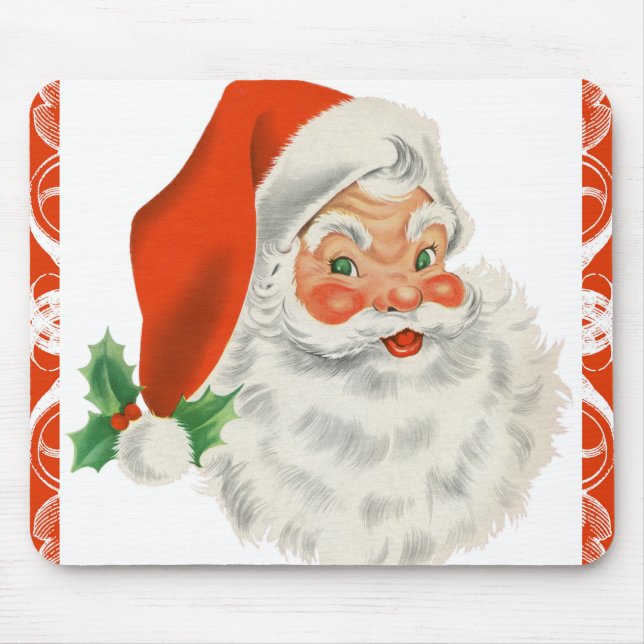 Retro Santa Claus Mousepad (Vorne)