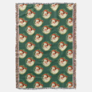 Retro Santa Claus Pattern Decke