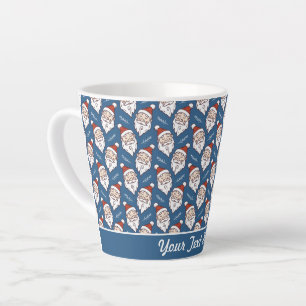 Retro Santa Claus Red White und Blue Christmas Milchtasse