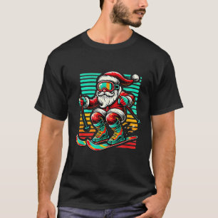 Retro Santa Claus - Weihnachts-Skifahren T-Shirt