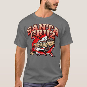 Retro Santa Cruz California Great White Shark Vs T-Shirt