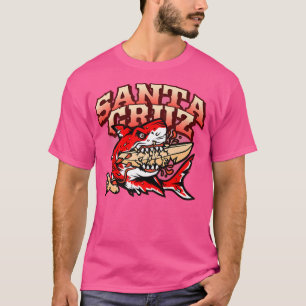 Retro Santa Cruz California Great White Shark Vs T-Shirt
