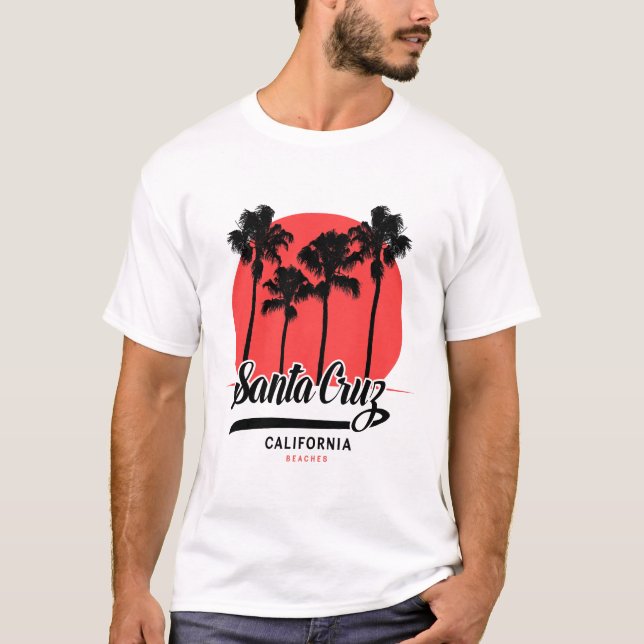 Retro Santa Cruz Sunset Vibes T-Shirt (Vorderseite)