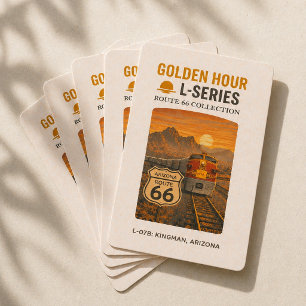 Retro Santa Fe Route 66 Zug Kingman Kunst Spielkarten