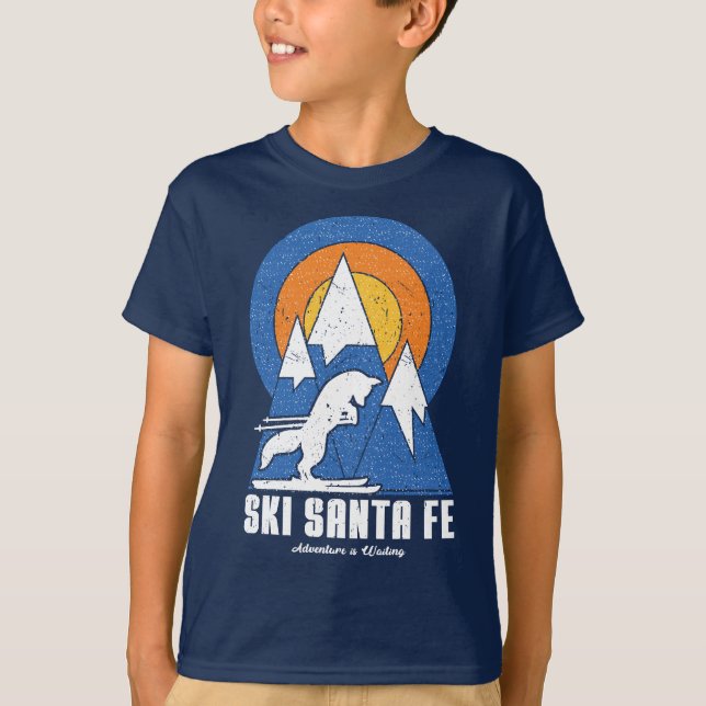 Retro Santa Fe Ski White Fox T - Shirt (Vorderseite)