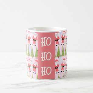 Retro Santa Fun Holiday Pattern Retro Kaffeetasse