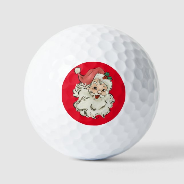 Retro Santa Golfball (Vorderseite)