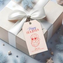 Retro Santa Happy Holidays