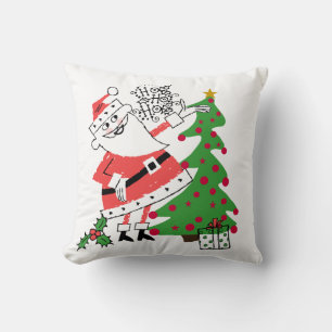 Retro Santa Ho Ho Weihnachtsfeiertag Pillow Kissen