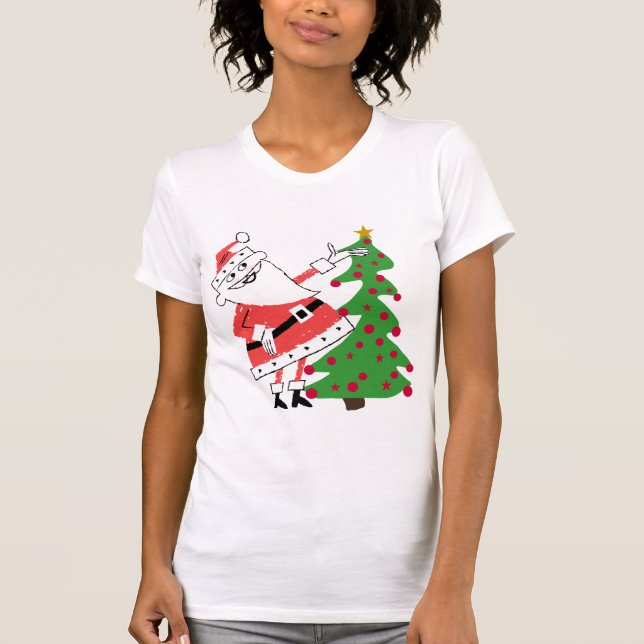 Retro Santa Holiday Tshirts und Geschenke (Vorderseite)