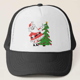 Retro Santa Holiday Tshirts und Geschenke Truckerkappe