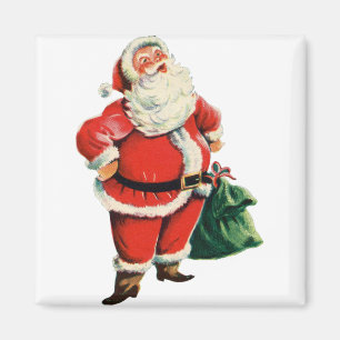 Retro Santa Magnet