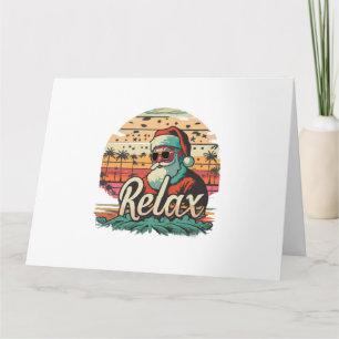 Retro Santa mit dem Titel Relax Karte