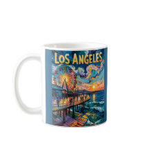 Retro Santa Monica Pier Los Angeles Van Gogh Kunst