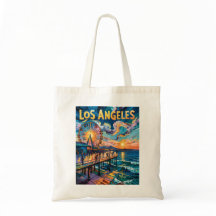 Retro Santa Monica Pier Los Angeles Van Gogh Kunst