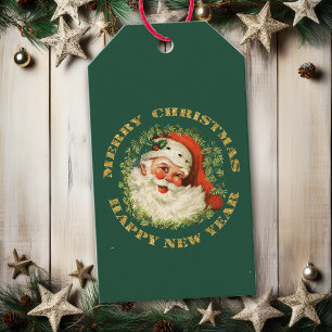 Retro Santa Personalisiert Geschenkanhänger