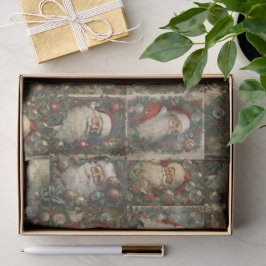 Retro Santa & Viktorianische Weihnachtsfeier Seidenpapier