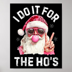 Retro Santa Weihnachtsblasen Blase Pink Santa Xm Poster