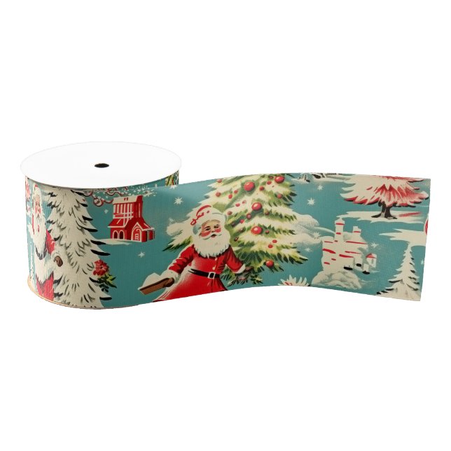 Retro Santa Wonderland 2 Ripsband (Spule)