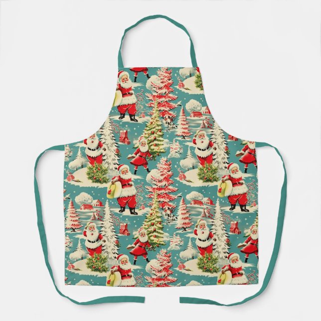 Retro Santa Wonderland 2 Schürze (Vorderseite)