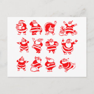 Retro Santas Feiertagspostkarte