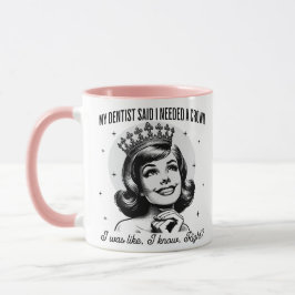 Retro Sarcastic Tasse - Krone