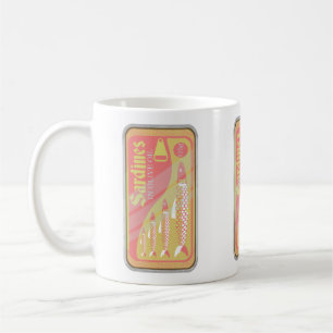 Retro Sardines Poster Kaffeetasse