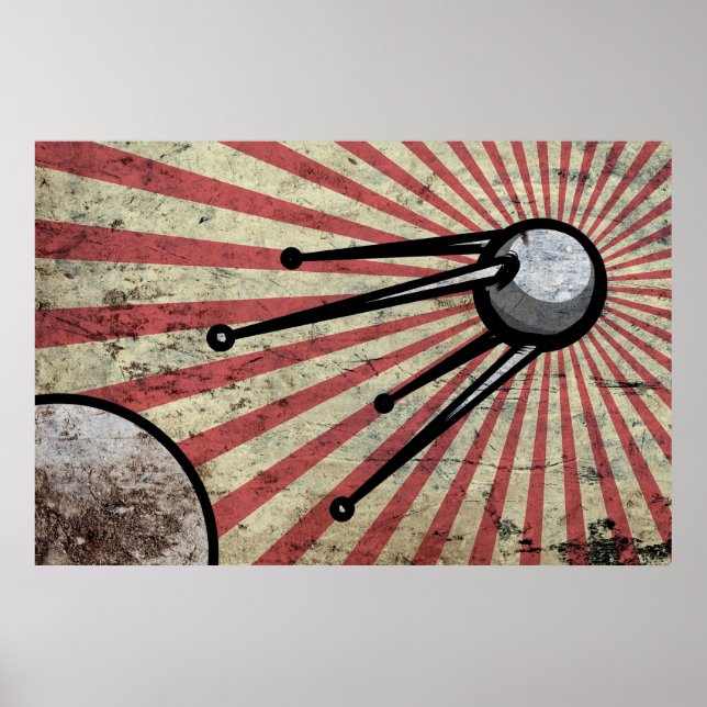 Retro-Satellit Poster (Vorne)