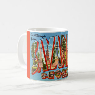 Retro Savannah Georgia Postcard Kaffeetasse
