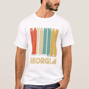 Retro Savanne-Georgia-Skyline T-Shirt