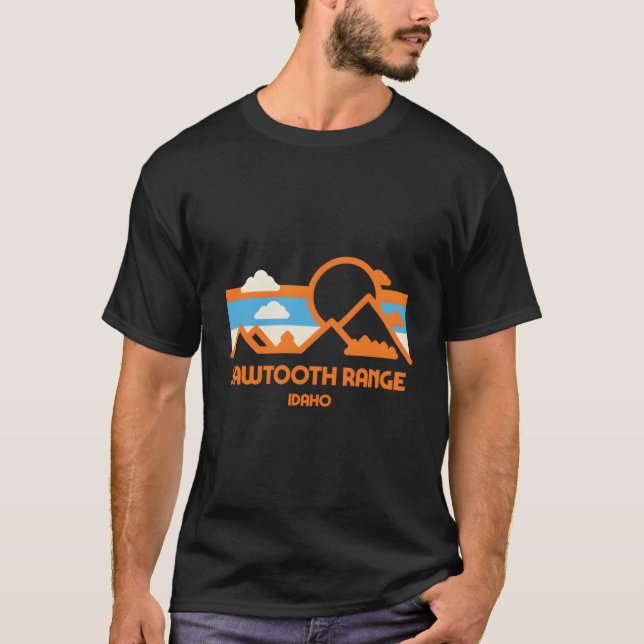 Retro SawzahnRange Idaho Höhenroute im Val Bedrett T-Shirt (Vorderseite)