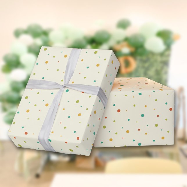 Retro Scatter Polka Dot Pattern Geschenkpapier (Von Creator hochgeladen)