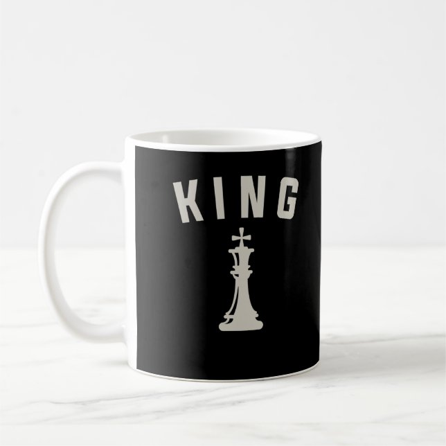 Retro Schach King Vintag Schach Lover Kaffeetasse (Links)