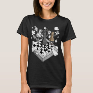 Retro Schach Schlacht Figuren Chessman Checkmate C T-Shirt
