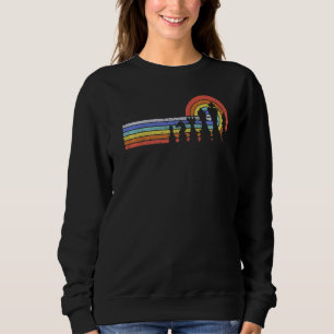 Retro Schach Spieler Figures Vintage Schachpartien Sweatshirt