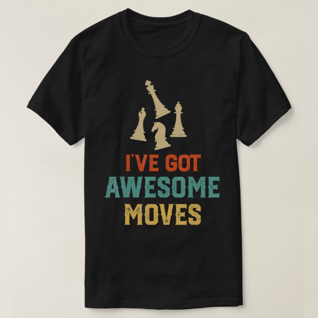 Retro Schach Spieler Geschenke T-Shirt (Design vorne)