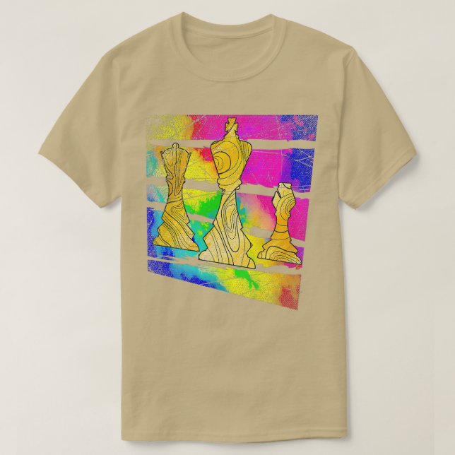 Retro Schach  T-Shirt (Design vorne)