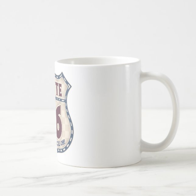 Retro Schachbrett 66 Tasse (Rechts)