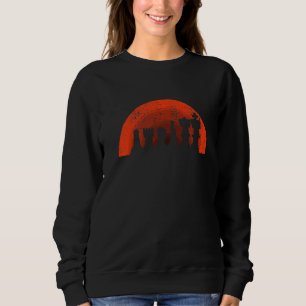 Retro Schachfiguren Schach Player 5 Sweatshirt