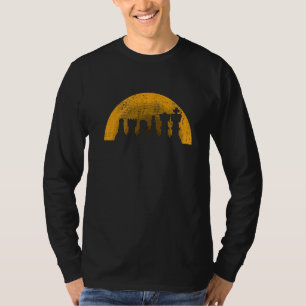 Retro Schachfiguren Schachspieler 6 T-Shirt