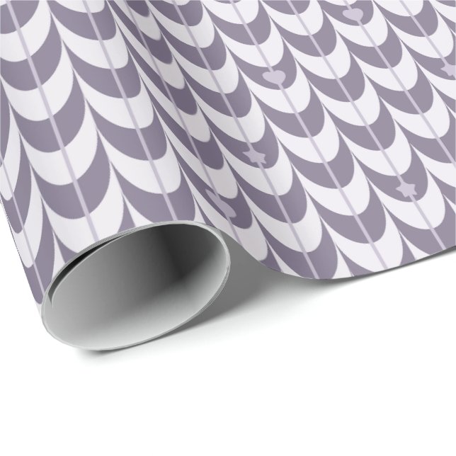Retro-Schalengeometrisches Muster Geschenkpapier (Rolleneckpunkt)