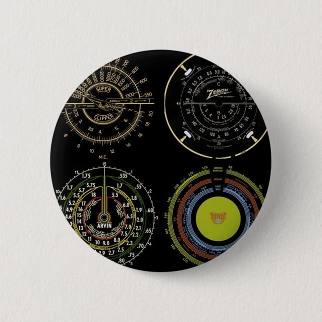 Retro-Schallplatten Button (Vorderseite)